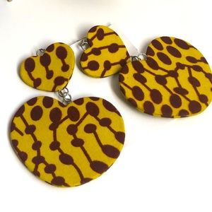 Authentic Handmade African Ankara print earrings.